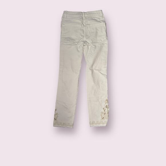 Free People Cutwork Cigarette Jeans in White - Picture 7 of 9